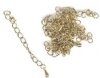 10 2 Inch Antique Gold Plate Necklace Extenders